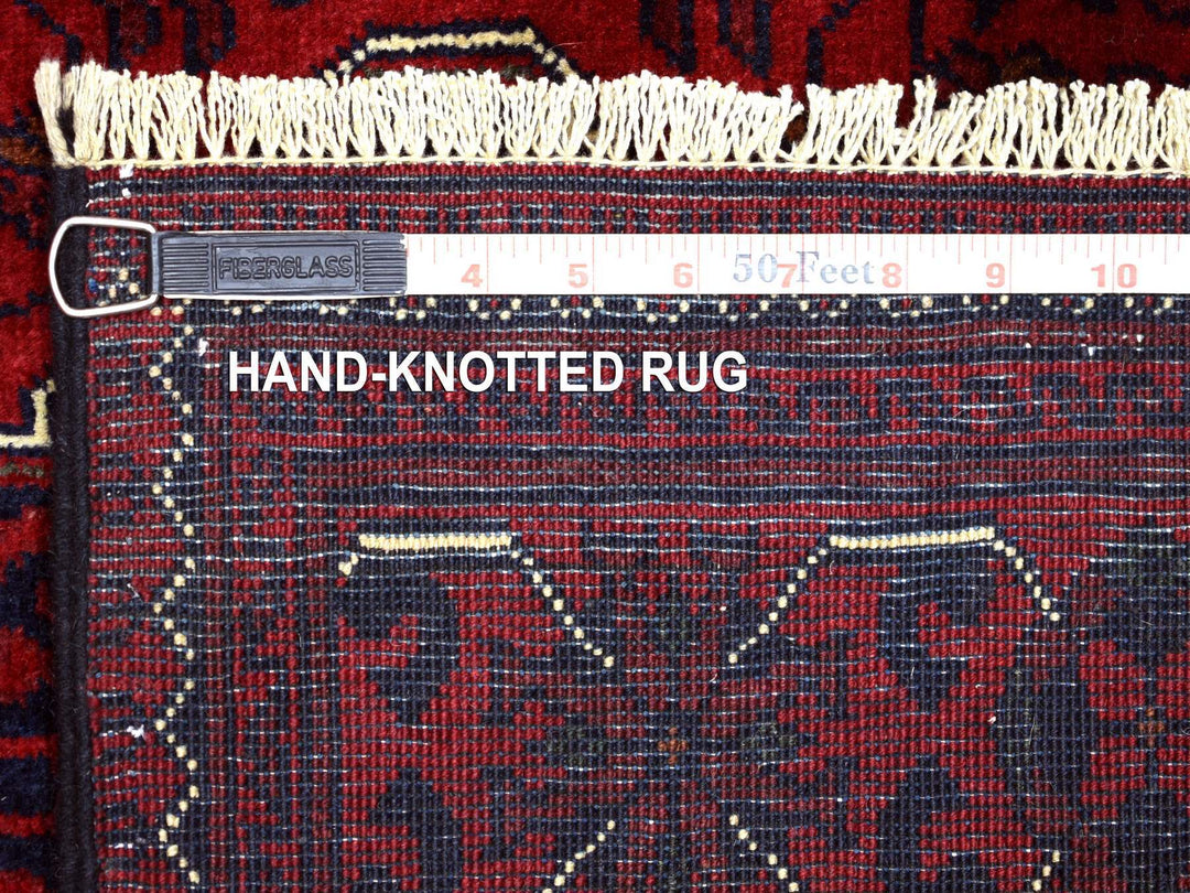 2'9" x 12'10" New Hand Knotted Red Wool Runner Oriental Rug - MOA10271812