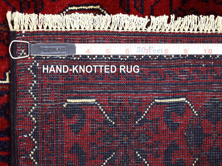 2'9" x 12'10" New Hand Knotted Red Wool Runner Oriental Rug - MOA10271812