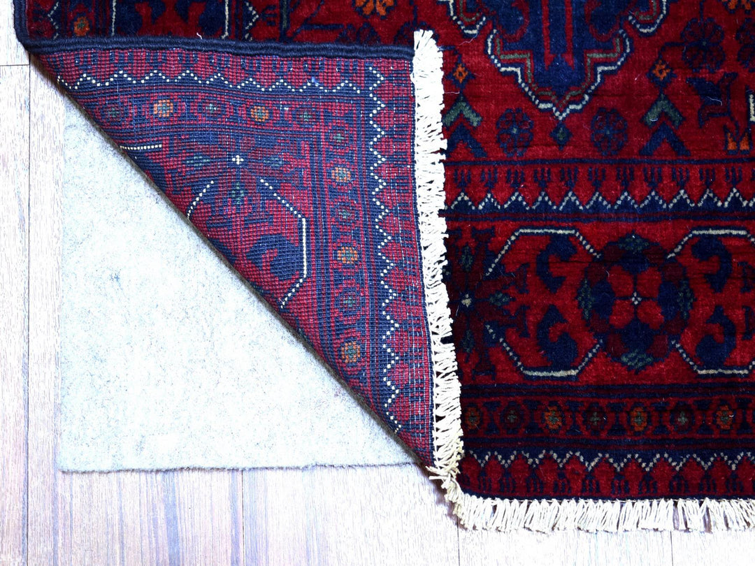 2'8" x 12'6" New Hand Knotted Red Wool Runner Oriental Rug - MOA10271814