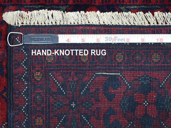 2'8" x 12'6" New Hand Knotted Red Wool Runner Oriental Rug - MOA10271814