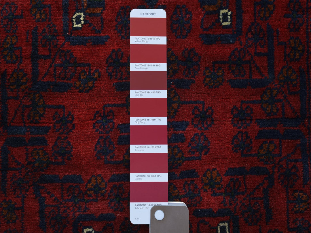 3'0" x 9'3" New Hand Knotted Red Wool Runner Oriental Rug - MOA10271821