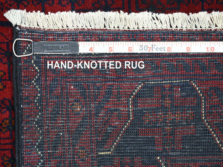 3'0" x 9'3" New Hand Knotted Red Wool Runner Oriental Rug - MOA10271821