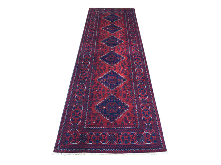 3'0" x 9'6" New Hand Knotted Red Wool Runner Oriental Rug - MOA10271822