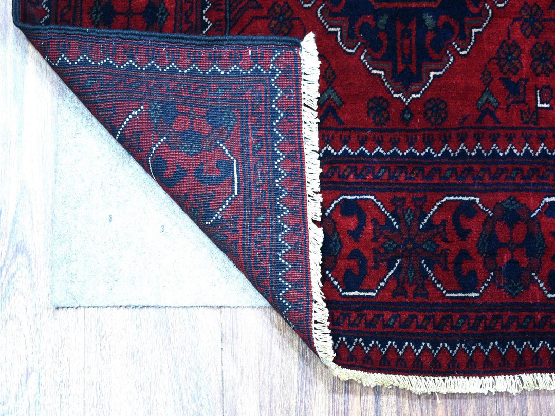 3'0" x 9'6" New Hand Knotted Red Wool Runner Oriental Rug - MOA10271822