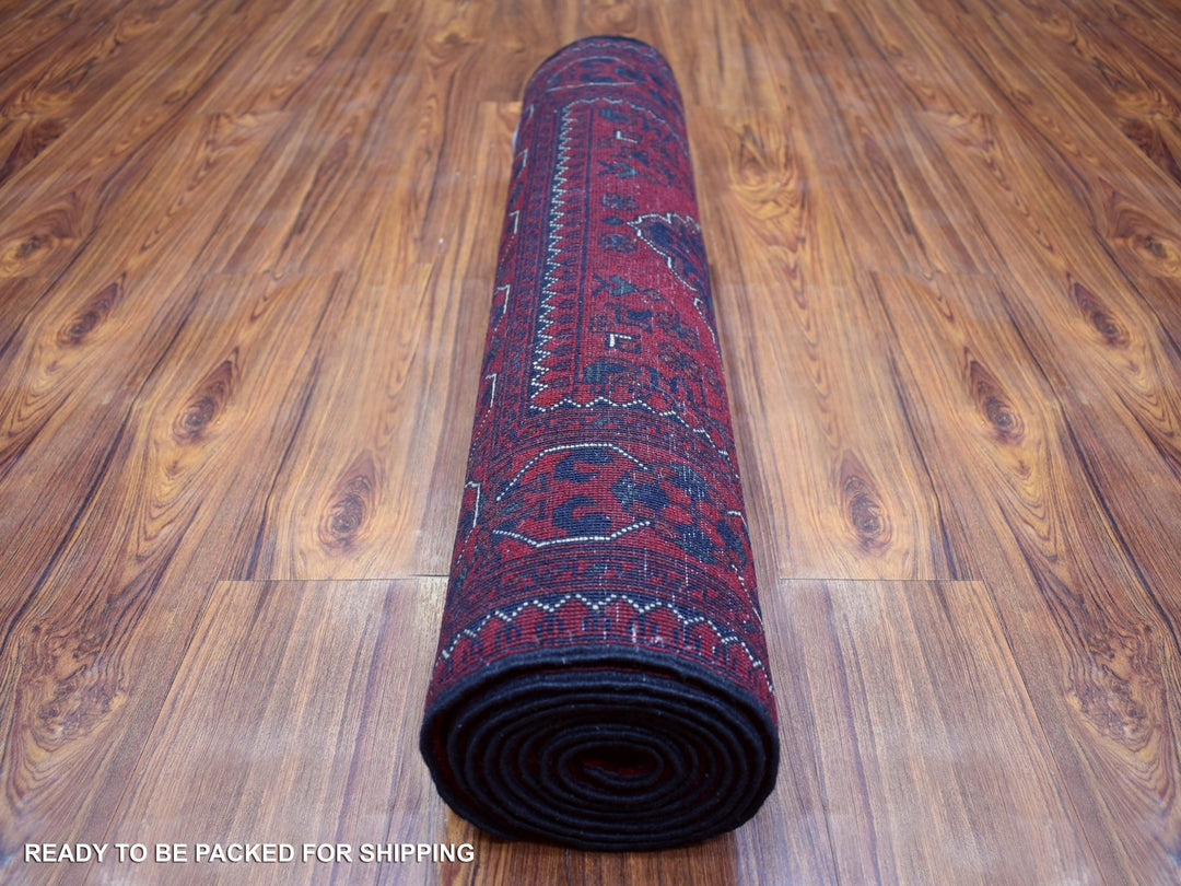 3'0" x 9'6" New Hand Knotted Red Wool Runner Oriental Rug - MOA10271822