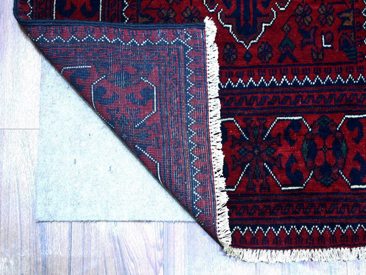 2'7" x 13'0" New Hand Knotted Red Wool Runner Oriental Rug - MOA10271823