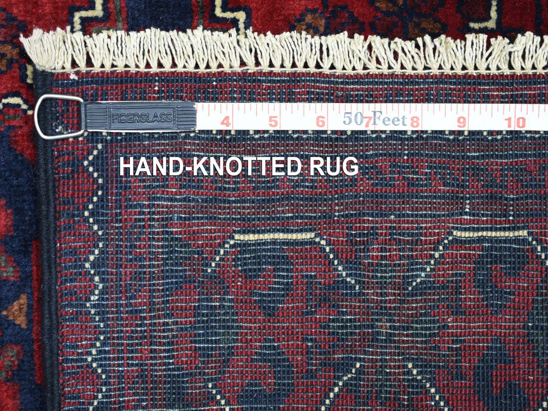 2'7" x 13'0" New Hand Knotted Red Wool Runner Oriental Rug - MOA10271823