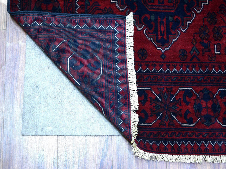 3'0" x 12'8" New Hand Knotted Red Wool Runner Oriental Rug - MOA10271825