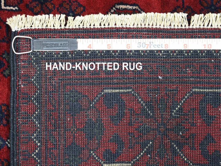 3'0" x 12'8" New Hand Knotted Red Wool Runner Oriental Rug - MOA10271825