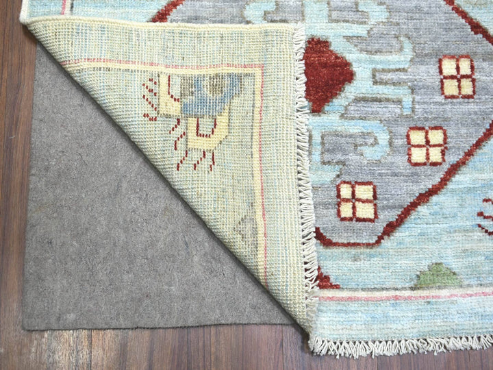 8'10" x 11'8" New Hand Knotted Blue Wool Rectangle Oriental Rug - MOA10271847
