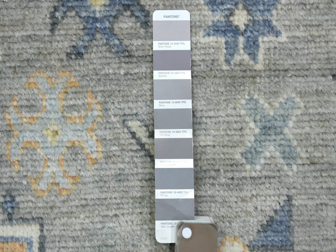 8'0" x 9'10" New Hand Knotted Grey Wool Rectangle Oriental Rug - MOA10271865