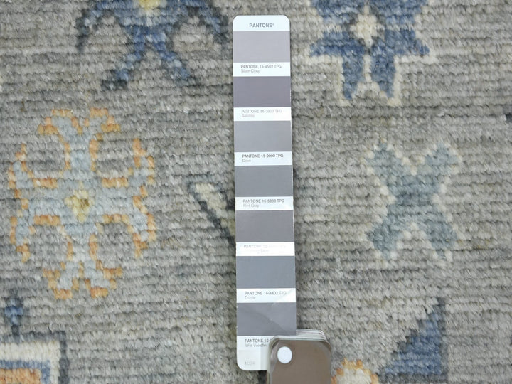 8'0" x 9'10" New Hand Knotted Grey Wool Rectangle Oriental Rug - MOA10271865