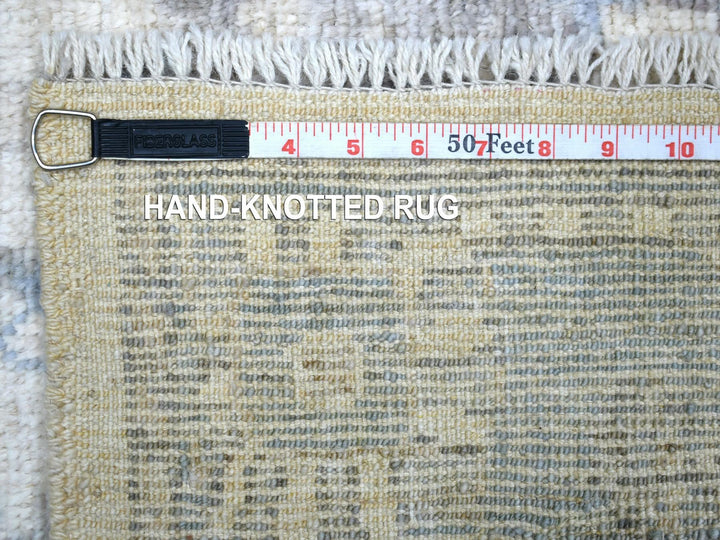 4'1" x 6'1" New Hand Knotted Ivory Wool Rectangle Oriental Rug - MOA10271875