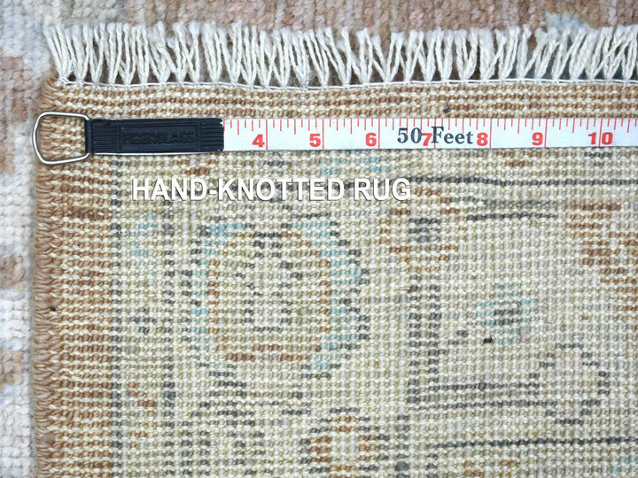 2'10" x 17'1" New Hand Knotted Brown Wool Runner Oriental Rug - MOA10271880