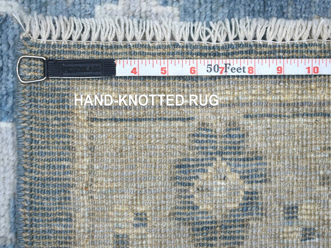 3'0" x 11'7" New Hand Knotted Grey Wool Runner Oriental Rug - MOA10271883