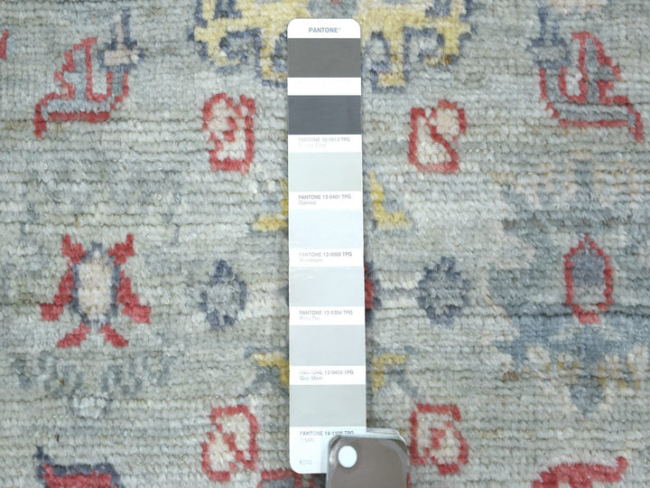 2'7" x 9'5" New Hand Knotted Grey Wool Runner Oriental Rug - MOA10271885