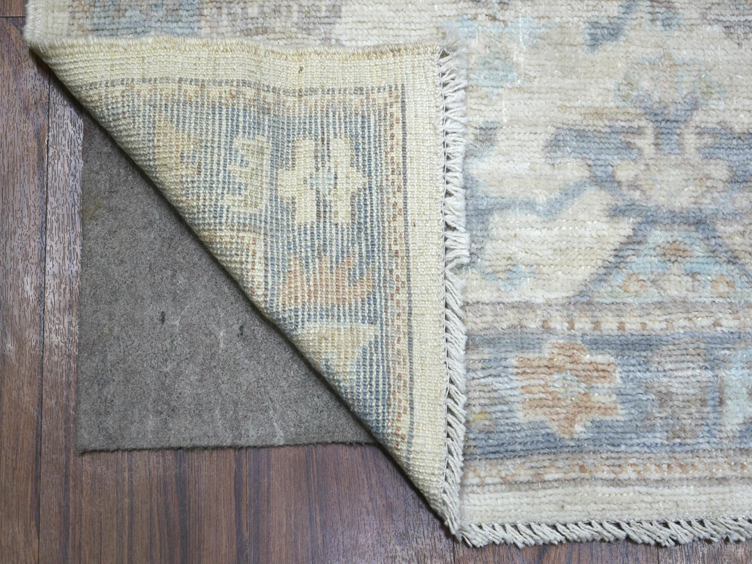 2'10" x 9'5" New Hand Knotted Ivory Wool Runner Oriental Rug - MOA10271891