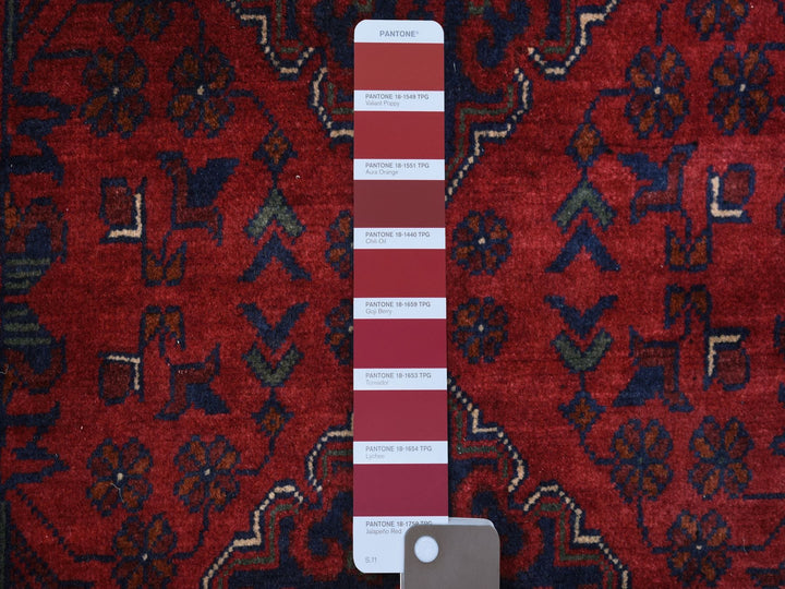 2'10" x 12'6" New Hand Knotted Red Wool Runner Oriental Rug - MOA10271897