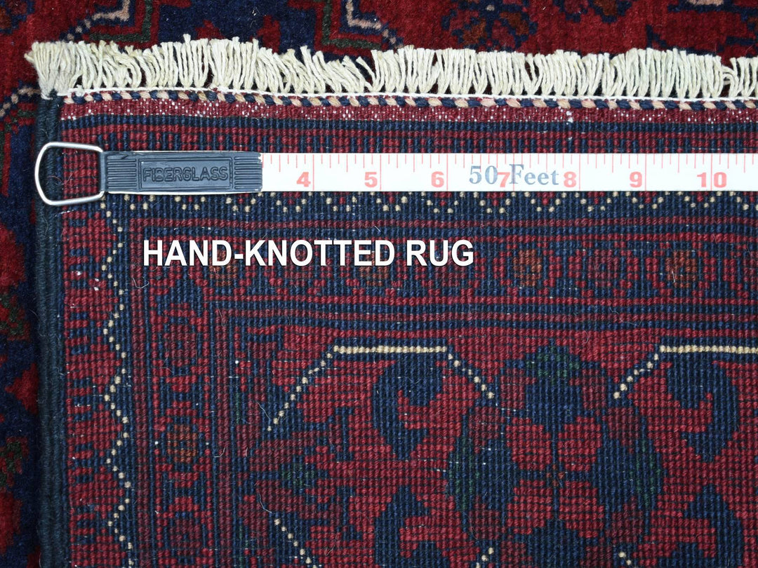 2'10" x 12'6" New Hand Knotted Red Wool Runner Oriental Rug - MOA10271897