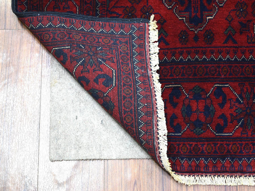 3'0" x 9'7" New Hand Knotted Red Wool Runner Oriental Rug - MOA10271901