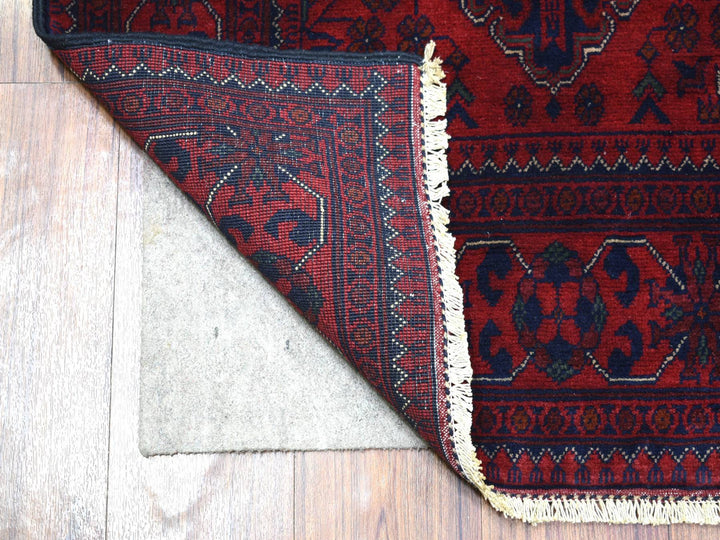 3'0" x 9'7" New Hand Knotted Red Wool Runner Oriental Rug - MOA10271901