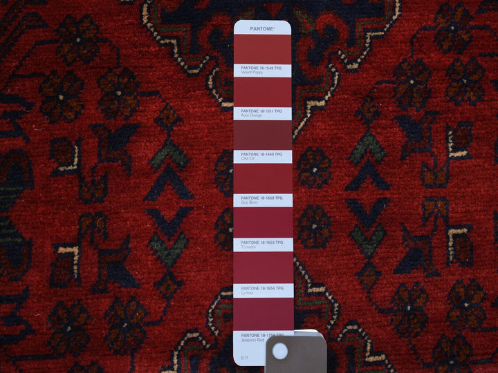 3'0" x 9'7" New Hand Knotted Red Wool Runner Oriental Rug - MOA10271901
