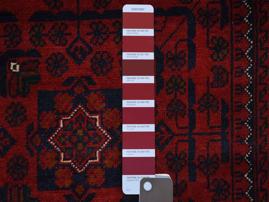 2'10" x 9'4" New Hand Knotted Red Wool Runner Oriental Rug - MOA10271903
