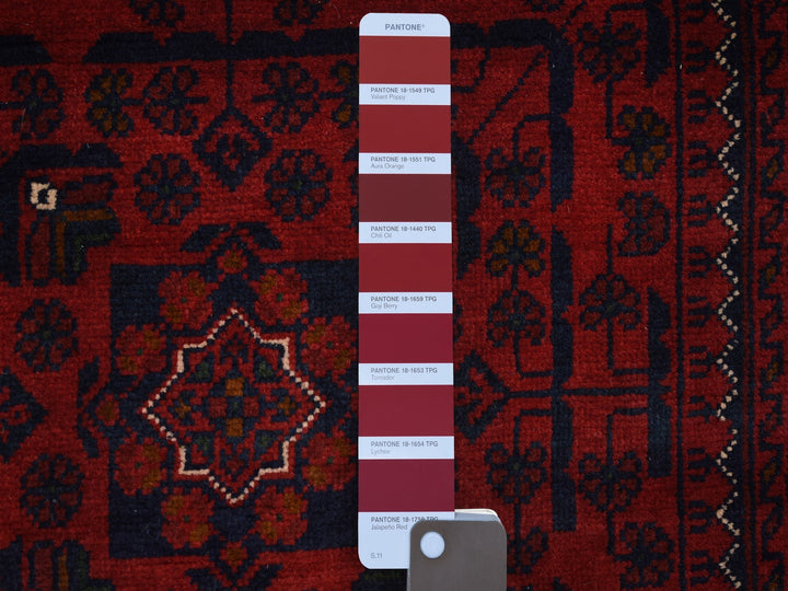 2'10" x 9'4" New Hand Knotted Red Wool Runner Oriental Rug - MOA10271903