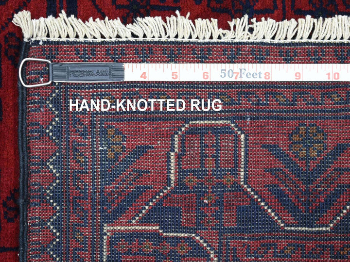 2'10" x 9'4" New Hand Knotted Red Wool Runner Oriental Rug - MOA10271903