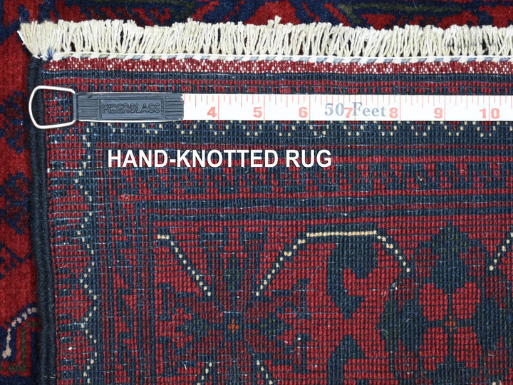 2'9" x 9'7" New Hand Knotted Red Wool Runner Oriental Rug - MOA10271904