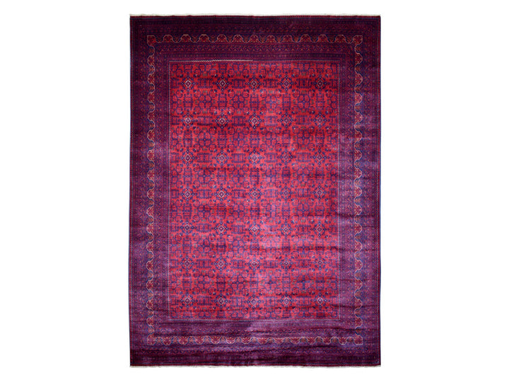 10'0" x 12'10" New Hand Knotted Red Wool Rectangle Oriental Rug - MOA10271915