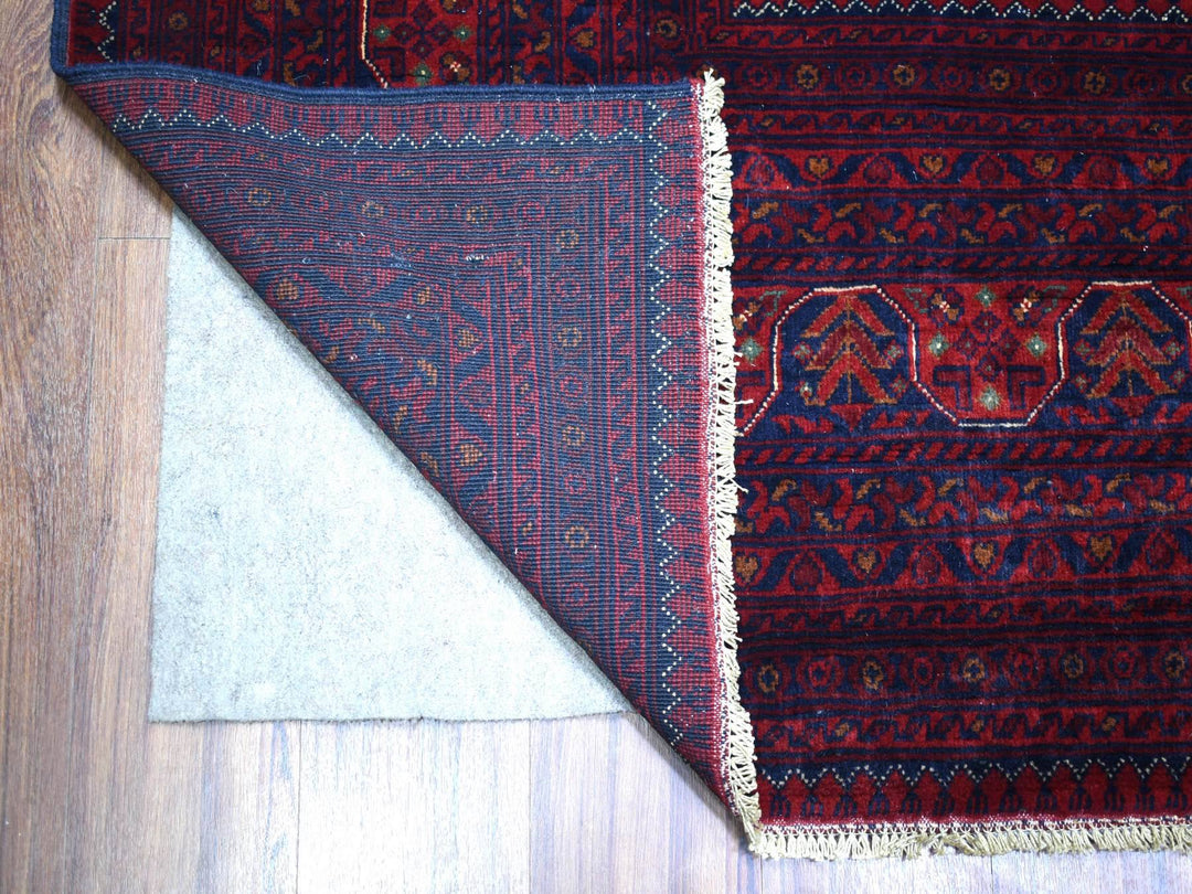 10'0" x 12'10" New Hand Knotted Red Wool Rectangle Oriental Rug - MOA10271915