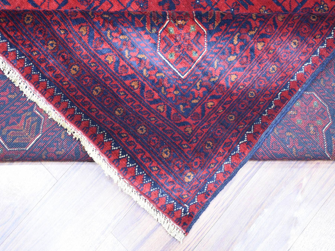 10'0" x 12'10" New Hand Knotted Red Wool Rectangle Oriental Rug - MOA10271915