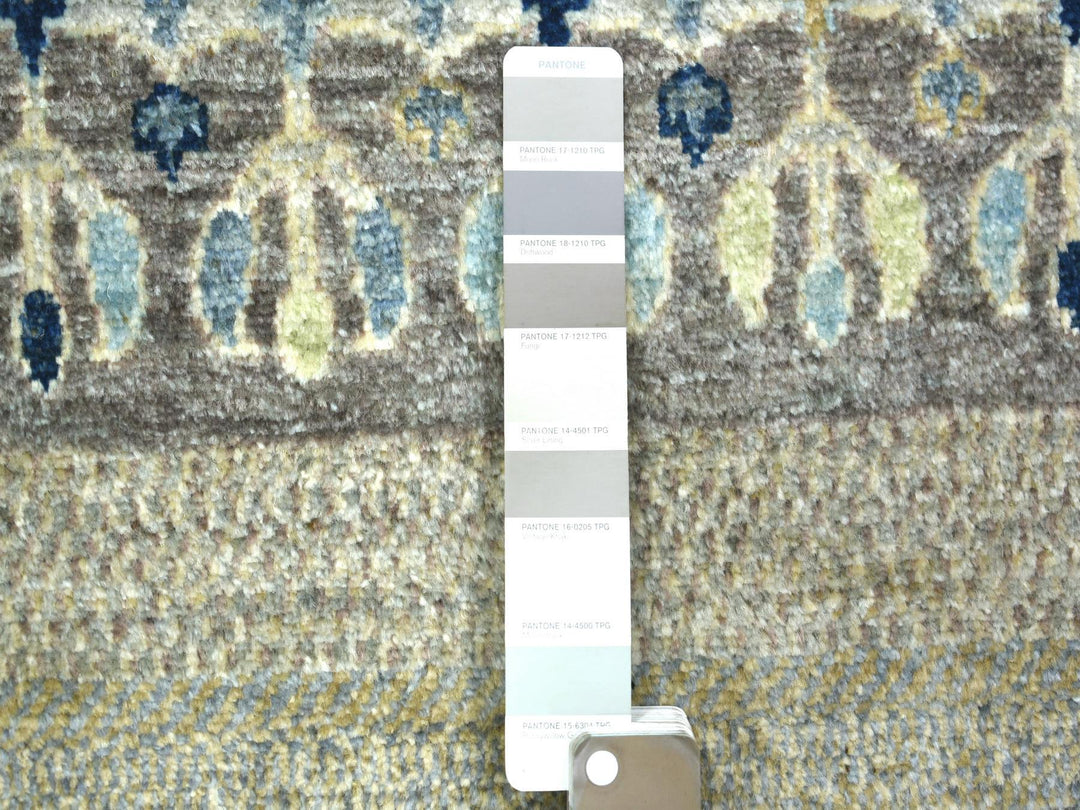 10'0" x 13'8" New Hand Knotted Grey Wool Rectangle Oriental Rug - MOA10271917