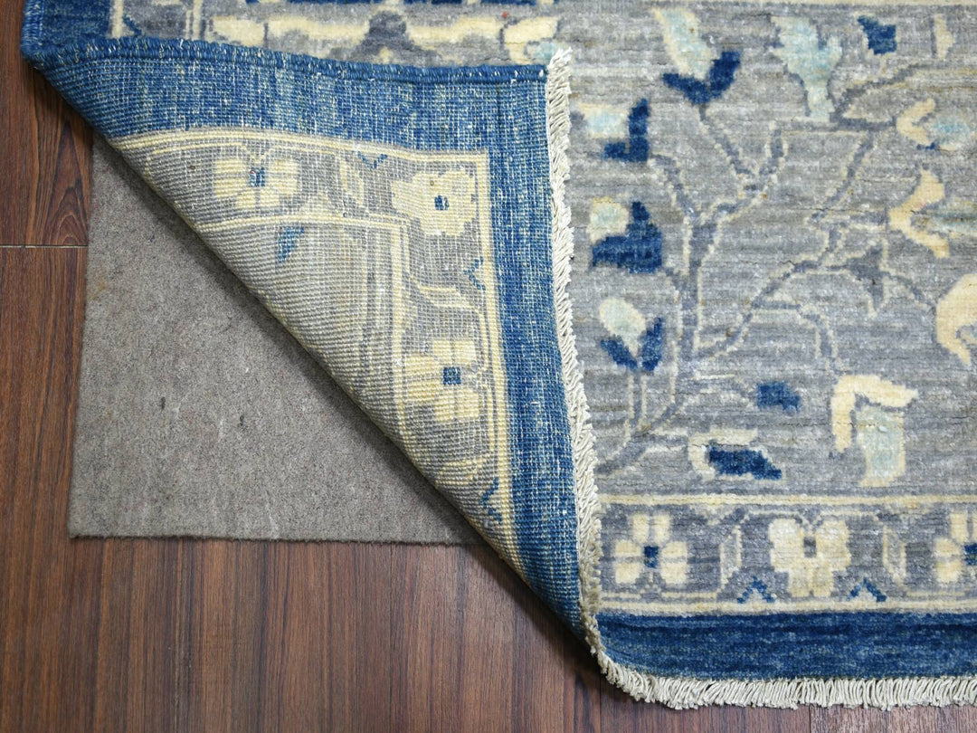 10'2" x 13'6" New Hand Knotted Blue Wool Rectangle Oriental Rug - MOA10271946