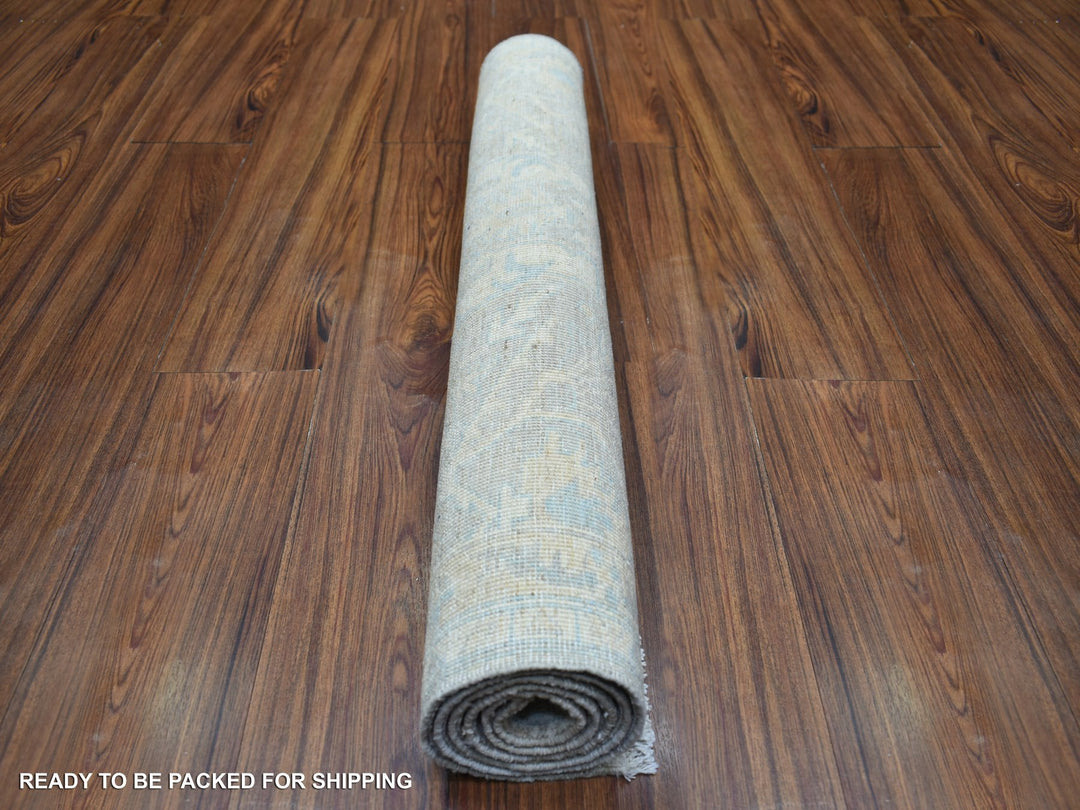 3'0" x 5'0" New Hand Knotted Grey Wool Rectangle Oriental Rug - MOA10271980