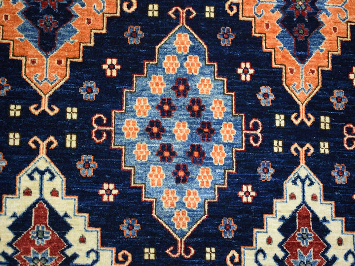 9'2" x 11'10" New Hand Knotted Blue Wool Rectangle Oriental Rug - MOA10271990