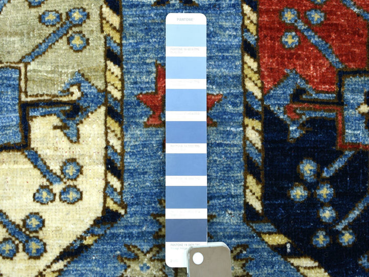 4'6" x 10'0" New Hand Knotted Blue Wool Runner Oriental Rug - MOA10271992