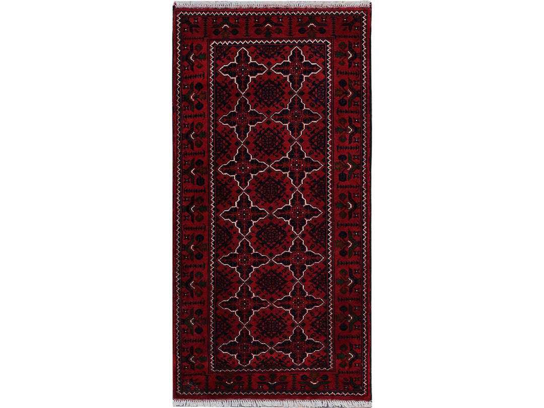 2'3" x 4'6" New Hand Knotted Red Wool Runner Oriental Rug - MOA102719