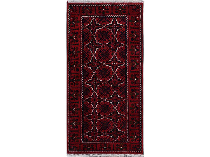 2'3" x 4'6" New Hand Knotted Red Wool Runner Oriental Rug - MOA102719