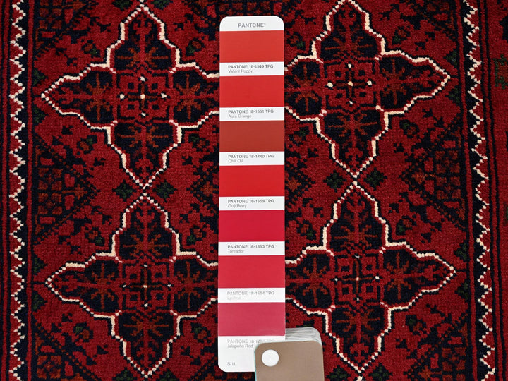 2'3" x 4'6" New Hand Knotted Red Wool Runner Oriental Rug - MOA102719