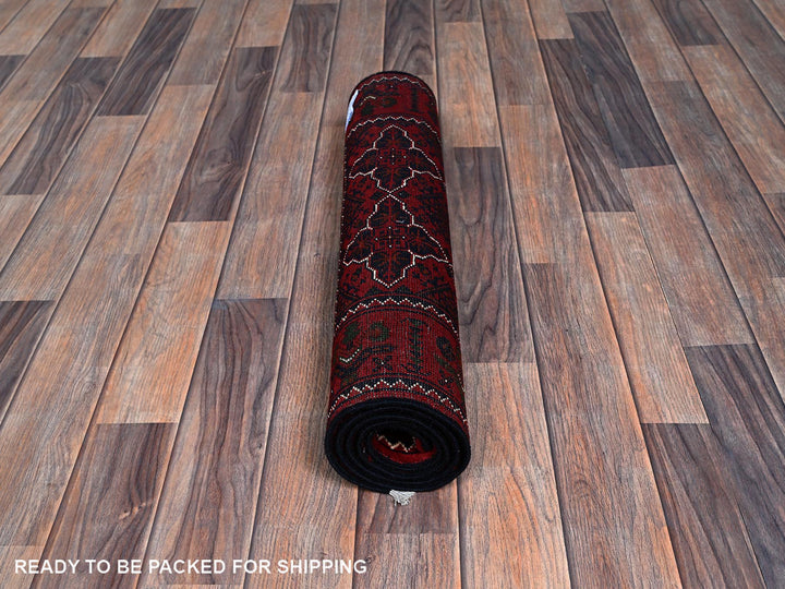 2'3" x 4'6" New Hand Knotted Red Wool Runner Oriental Rug - MOA102719