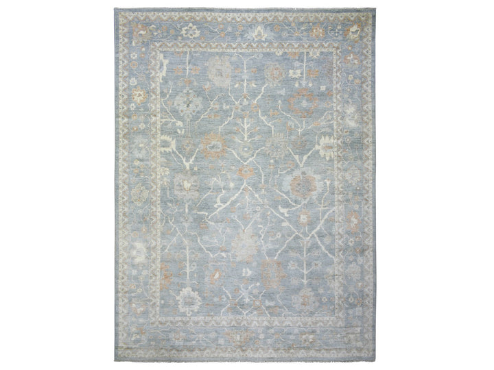 12'0" x 16'0" New Hand Knotted Grey Wool Rectangle Oriental Rug - MOA10272003