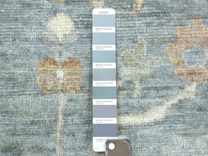12'0" x 16'0" New Hand Knotted Grey Wool Rectangle Oriental Rug - MOA10272003