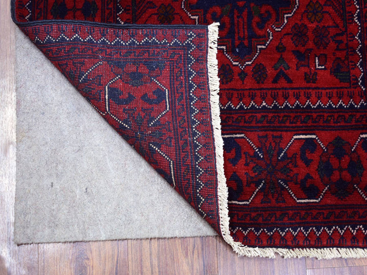 2'8" x 9'7" New Hand Knotted Red Wool Runner Oriental Rug - MOA10272008