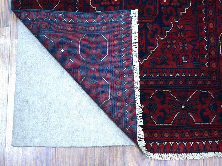 2'9" x 9'5" New Hand Knotted Red Wool Runner Oriental Rug - MOA10272015