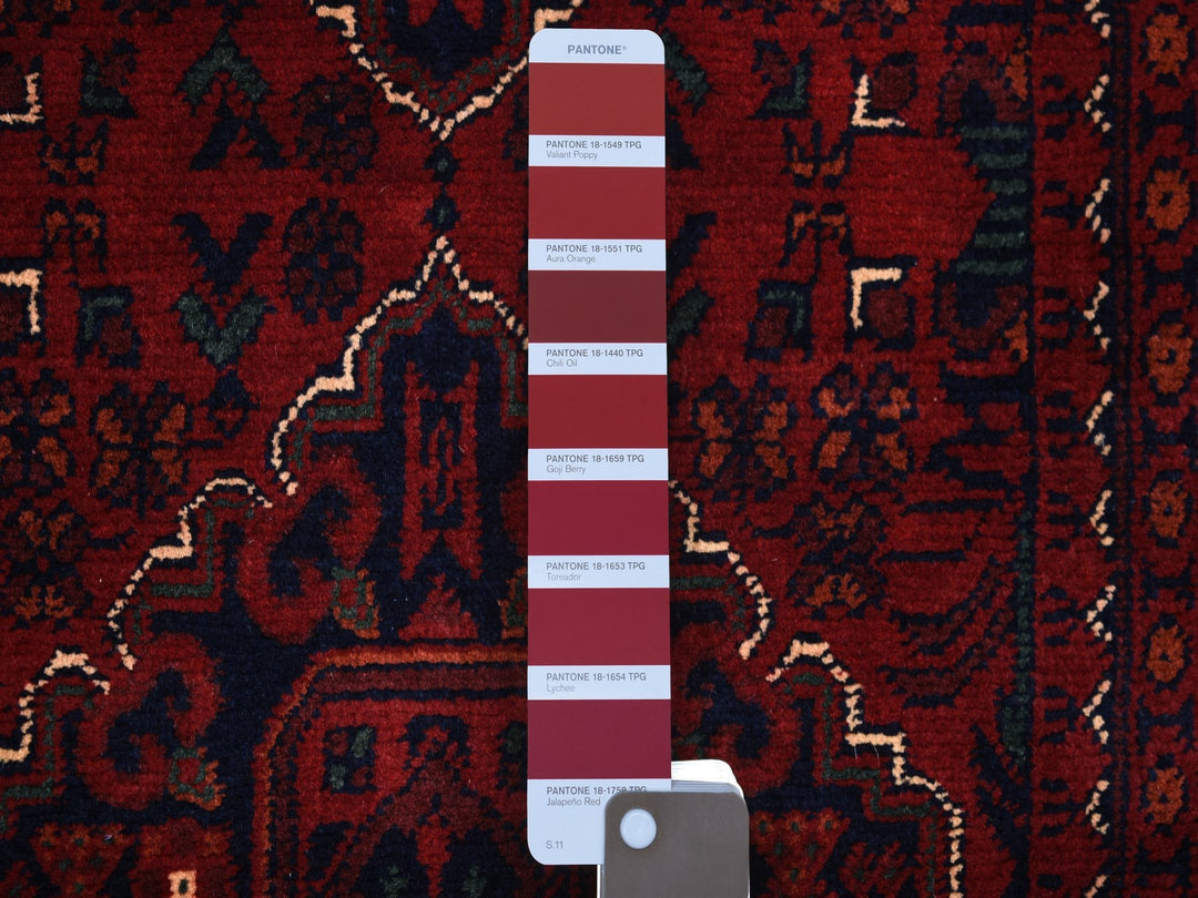 2'9" x 9'5" New Hand Knotted Red Wool Runner Oriental Rug - MOA10272015