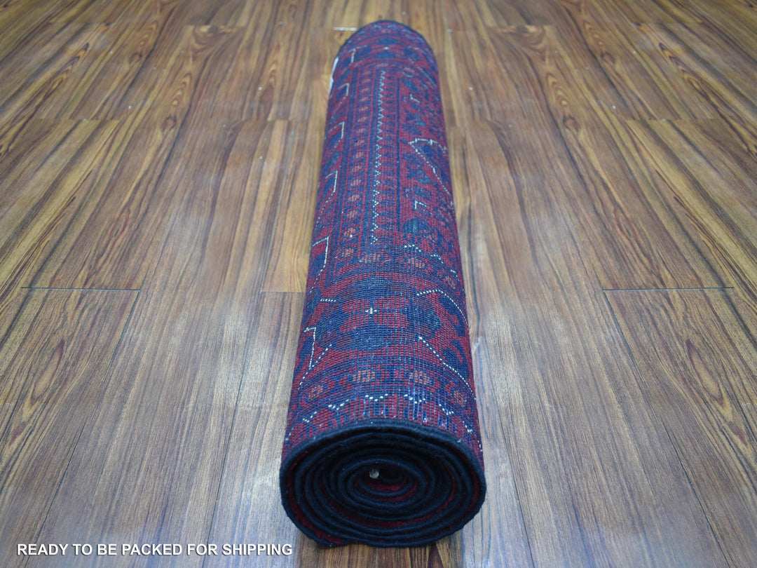 2'9" x 9'5" New Hand Knotted Red Wool Runner Oriental Rug - MOA10272015