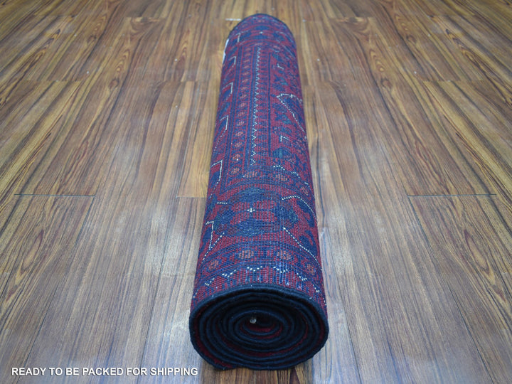 2'9" x 9'5" New Hand Knotted Red Wool Runner Oriental Rug - MOA10272015