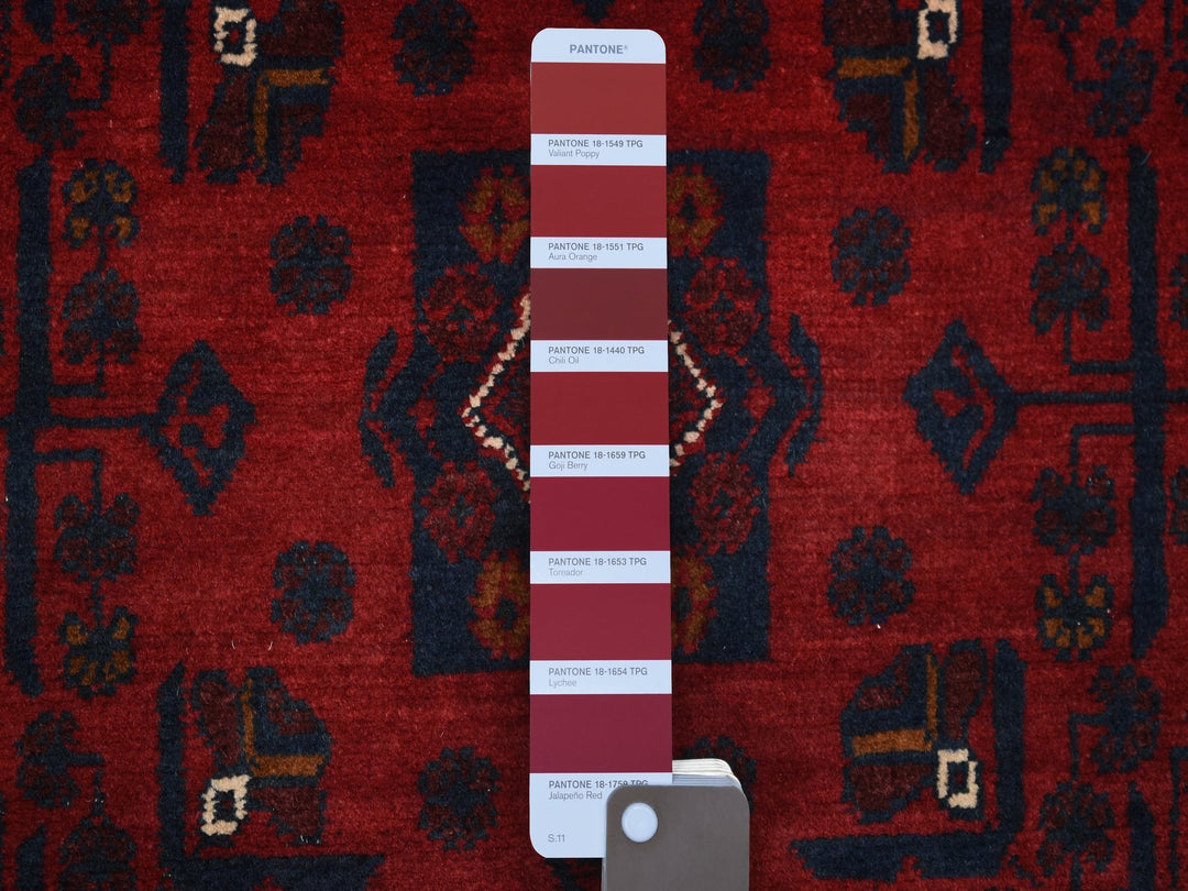 2'8" x 9'0" New Hand Knotted Red Wool Runner Oriental Rug - MOA10272017